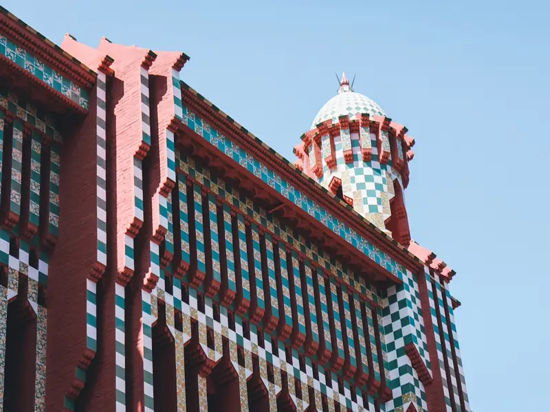 Tiled façade of Casa Vicens