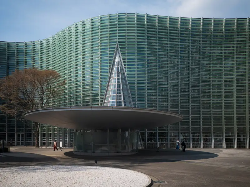 Glass façade of the National Art Center